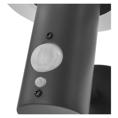 Vrtna LED stenska svetilka TERION s PIR senzorjem, 12,5 x 14,7 x 14,6 cm