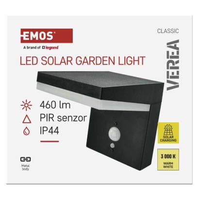 LED Solar-Garten-Wandleuchte VEREA mit Dämmerungssensor, 10,7 x 15,4 x 13 cm