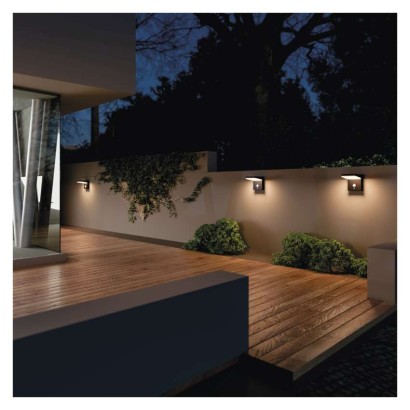 LED Solar-Garten-Wandleuchte VEREA mit Dämmerungssensor, 10,7 x 15,4 x 13 cm
