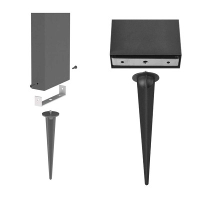 LED Solar-Garten-Wandleuchte VEREA mit Dämmerungssensor, 10,7 x 15,4 x 50 cm