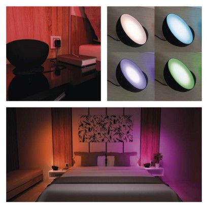 GoSmart LED Ambientelampe, schwarz, warmweiß–kaltweiß/ RGB, WiFi