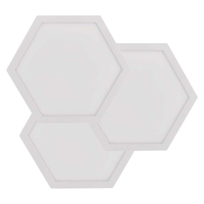 GoSmart LED-Leuchte Hexagon, Erweiterungsset, 3-teilig, 1,8W, RGBIC dimmbar, WiFi
