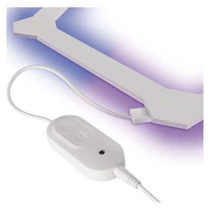 GoSmart LED-Leuchte Lines weiß, 9 Teile, 34 W, RGBIC dimmbar, WiFi