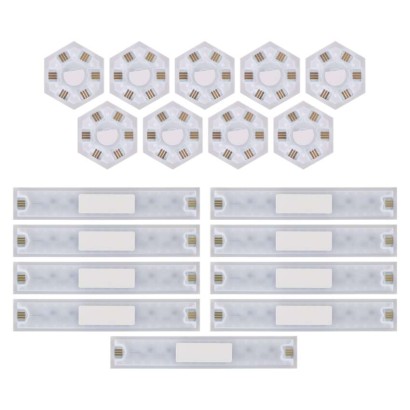GoSmart LED Leuchte Lines schwarz, 9 Teile, 34 W, RGBIC dimmbar, WiFi