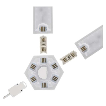 GoSmart LED Leuchte Lines schwarz, 9 Teile, 34 W, RGBIC dimmbar, WiFi
