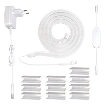 GoSmart Flexible LED-Leiste NEON weiß, 3 m, 23 W, RGBIC dimmbar, WiFi