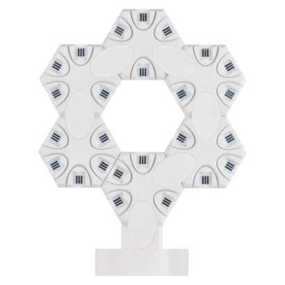 GoSmart LED-Tischleuchte Hexagon weiß, 6-teilig, RGBIC dimmbar, WiFi
