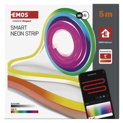GoSmart Flexible LED-Leiste NEON weiß, 5 m, 33 W, RGBIC dimmbar, WiFi