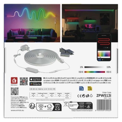 GoSmart Flexible LED-Leiste NEON weiß, 5 m, 33 W, RGBIC dimmbar, WiFi