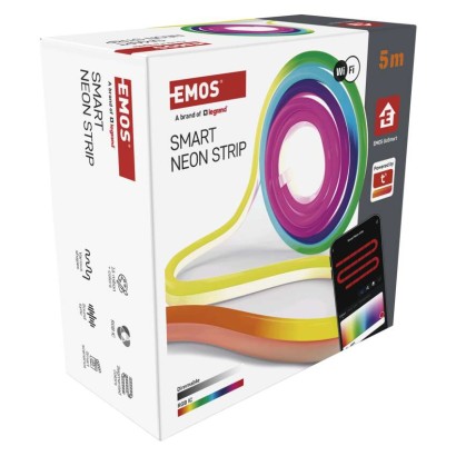 GoSmart Flexible LED-Leiste NEON weiß, 5 m, 33 W, RGBIC dimmbar, WiFi