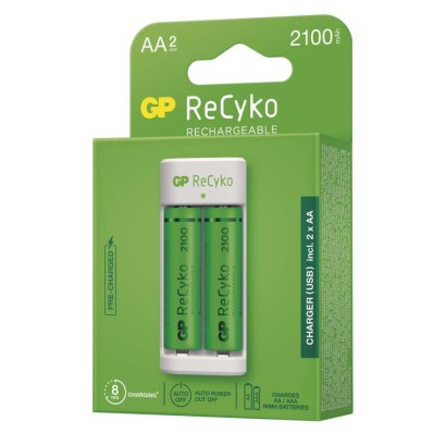 GP Akkumulátor töltő Eco E211+2xAA ReCyko 2000mAh
