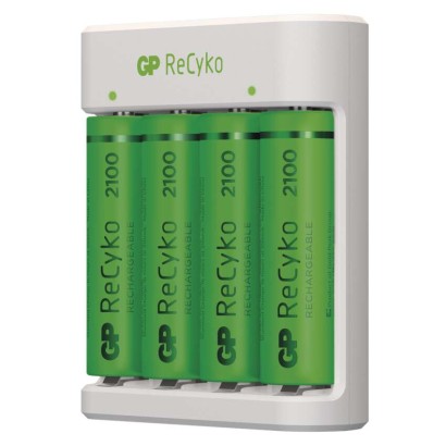 GP Akkumulátor töltő Eco E411+2xAA ReCyko 2100mAh