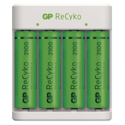 GP Akkumulátor töltő Eco E411+2xAA ReCyko 2100mAh