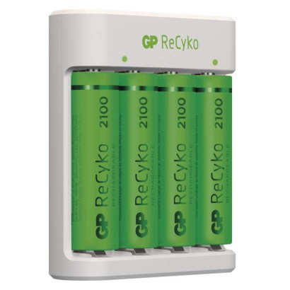 GP Akkumulátor töltő Eco E411+2xAA ReCyko 2100mAh