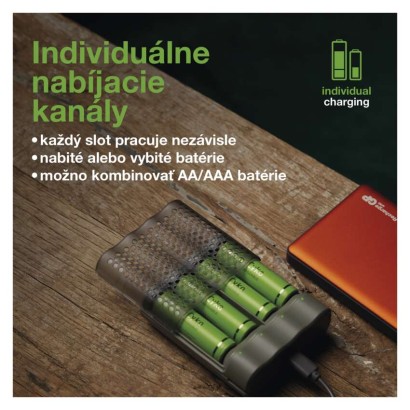 GP nabíjačka batérií Speed M451 + 4AA ReCyko 2700