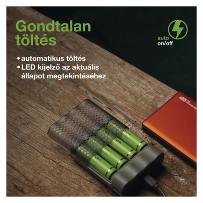 GP Akkumulátor töltő Speed M451 + 4xAA ReCyko 2700mAh