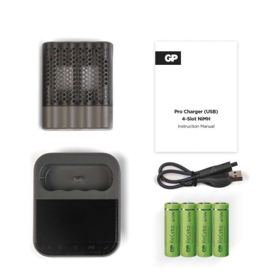 GP Pro akkumulátor töltő P461+4xAA ReCyko 2700mAh+ dokkoló