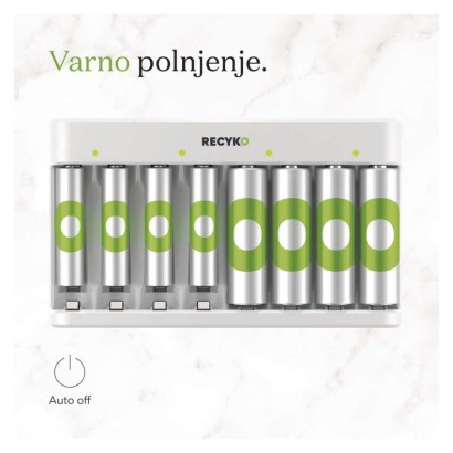 GP polnilec baterij Eco E821 + 4× AA 2100 + 4× AAA 850