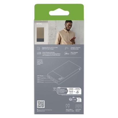 GP Powerbank M2+ Series, 10 000 mAh, 22,5 W, bézs