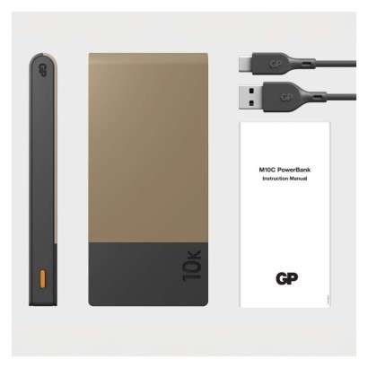 GP Powerbank M2+ Series, 10 000 mAh, 22,5 W, bézs