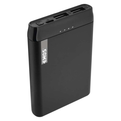 Power bank EMOS Alpha 5, 5000 mAh, čierny + kabel USB-C