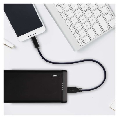 Powerbank EMOS Alpha 10S, 10 000 mAh, 10 W, schwarz