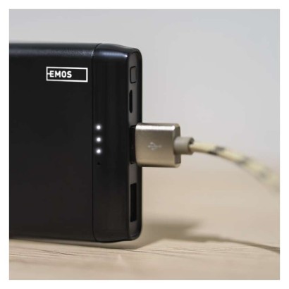 Powerbank EMOS Alpha 10S, 10 000 mAh, 10 W, schwarz