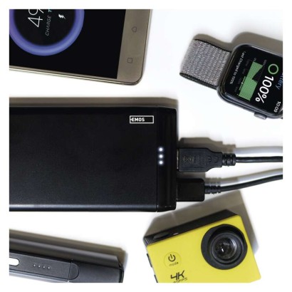 Powerbank EMOS Alpha 10S, 10 000 mAh, 10 W, schwarz