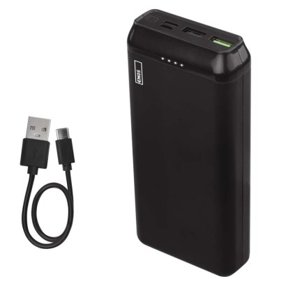Powerbanka EMOS AlphaQ2 20, 20 000 mAh, 22,5 W, černá