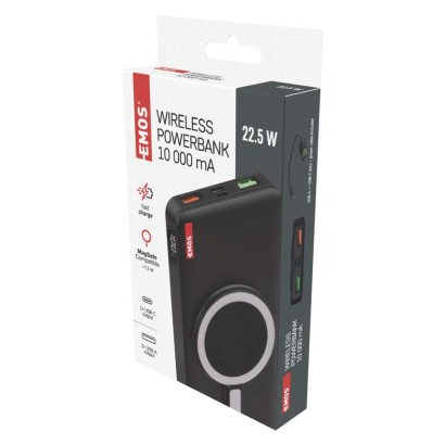 Power bank EMOS WI 1021D, 10 000 mAh, 22,5 W+Wireless