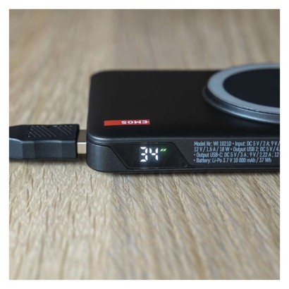 Power bank EMOS WI 1021D, 10 000 mAh, 22,5 W+Wireless