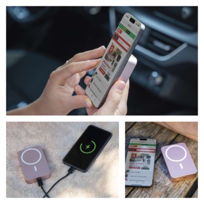 EMOS Powerbank WI 1046, 10 000 mAh, 20 W+Wireless, lazac
