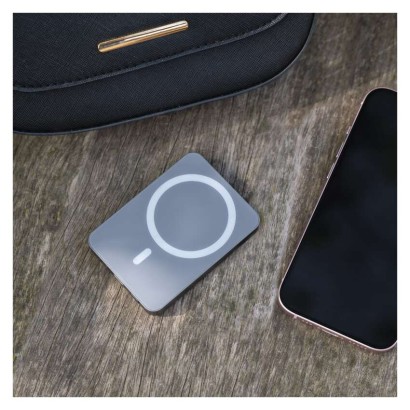EMOS Powerbank WI 522, 5 000 mAh, 20 W+Wireless, szürke