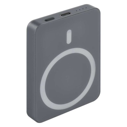 EMOS Powerbank WI 522, 5 000 mAh, 20 W+Wireless, szürke
