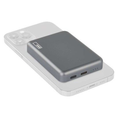 EMOS Powerbank WI 522, 5 000 mAh, 20 W+Wireless, szürke