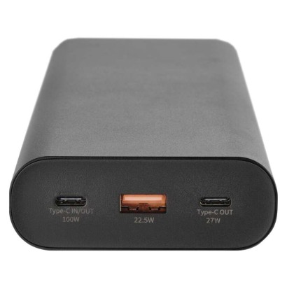 EMOS Powerbank NTBF30, 27 000 mAh, 100 W PD, fekete