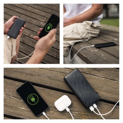 EMOS AlphaQ3 powerbank, 10 000 mAh, 22,5 W, črni