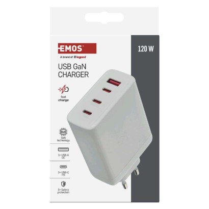 EMOS Univerzális USB töltő GaN PD 120 W max.