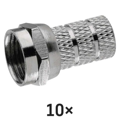 Konektor F vidlice pro koax 3C2V, 10 ks