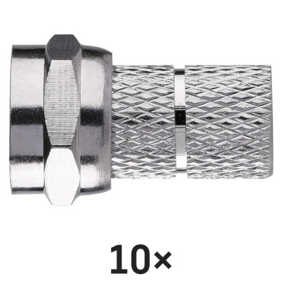 Konnektor F-Stecker für Koaxialkabel CB113, 10 Stk.