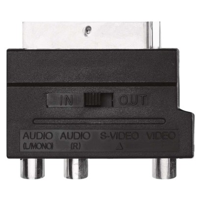 Reduktorius SCART – 3x CINCH + SVHS adapteris