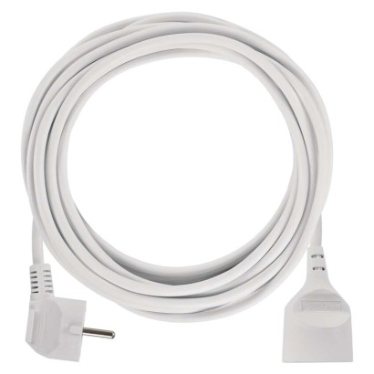 Predlžovací kábel 7 m / 1 zásuvka / biely / PVC / 1 mm2