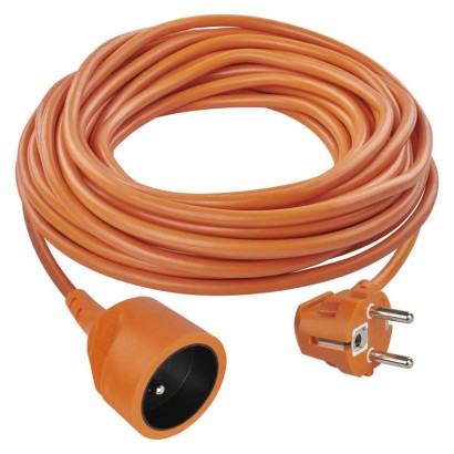 Przedłużacz 20 m / 1 gniazdo / pomarańczowy / PVC / 230 V / 1,5 mm2