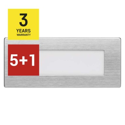 5 + 1 Orientacijsko LED svetilo AMAL, vgradna, kvadratna 1,5W WW IP65