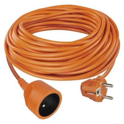 Predlžovací kábel 30 m / 1 zásuvka / oranžový / PVC / 230 V / 1,5 mm2