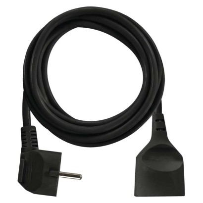 Prodlužovací kabel 3 m / 1 zásuvka / černý / PVC / 1,5 mm2