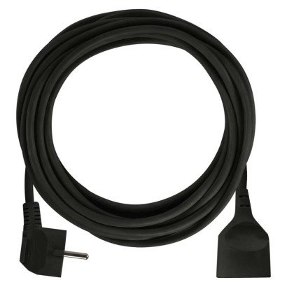 Prodlužovací kabel 5 m / 1 zásuvka / černý / PVC / 1,5 mm2