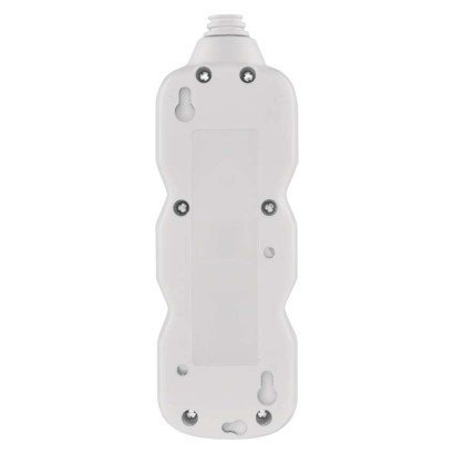 Przedłużacz 1,4 m / 2 gniazda / z wyłącznikiem / biały / PVC / 1 mm2