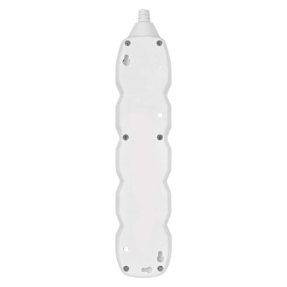 Predlžovací kábel 3 m / 4 zásuvky / s vypínačom / biely / PVC / 1,5 mm2