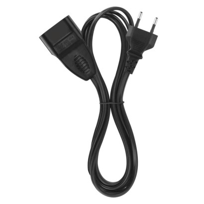 Hosszabbító 1,5 m / 1 aljzat / fekete / PVC / 0,75 mm2